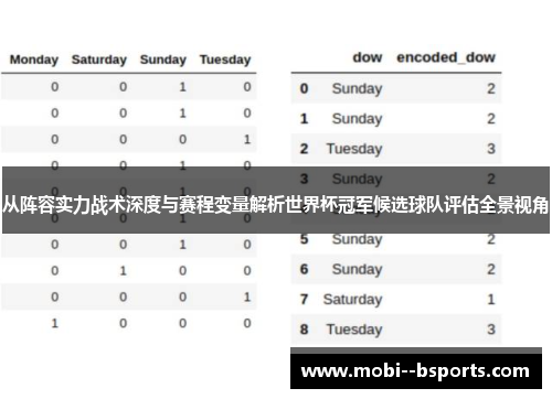 从阵容实力战术深度与赛程变量解析世界杯冠军候选球队评估全景视角 从阵容实力战术深度与赛程变量解析世界杯冠军候选球队评估全景视角